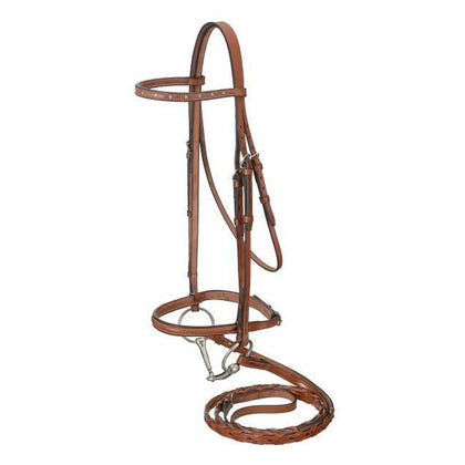 Raised Snaffle English Bridle With Crystals