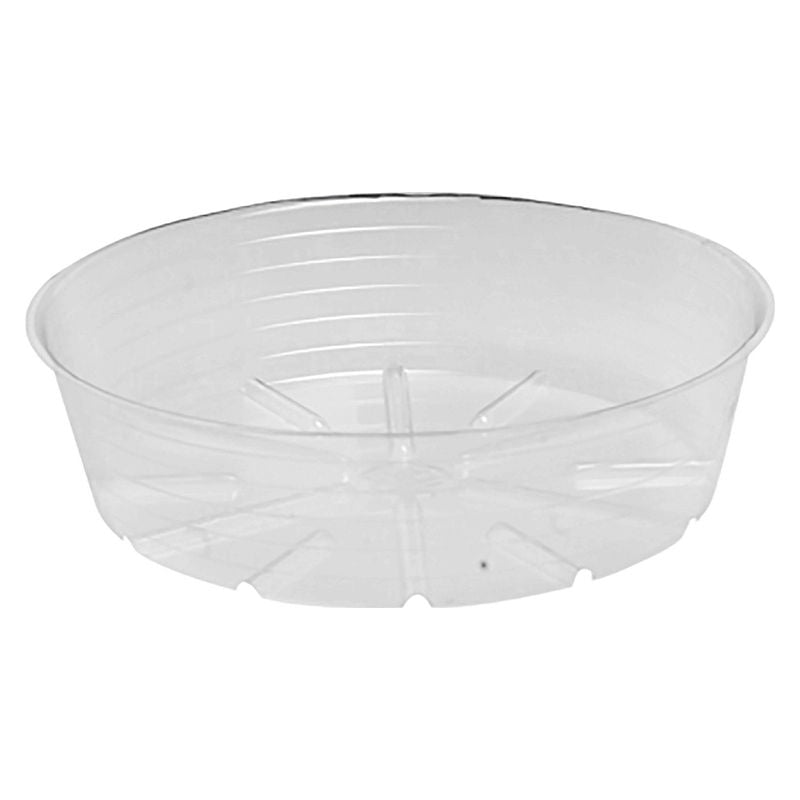 Deep Clear Plastic Saucer 12in Clear
