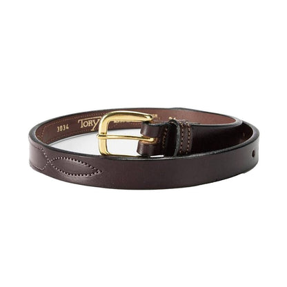 Tory Leather Youth 3/4" Stitched and Blank Namepla