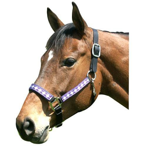 Leather Crown Diamond Pattern Halter