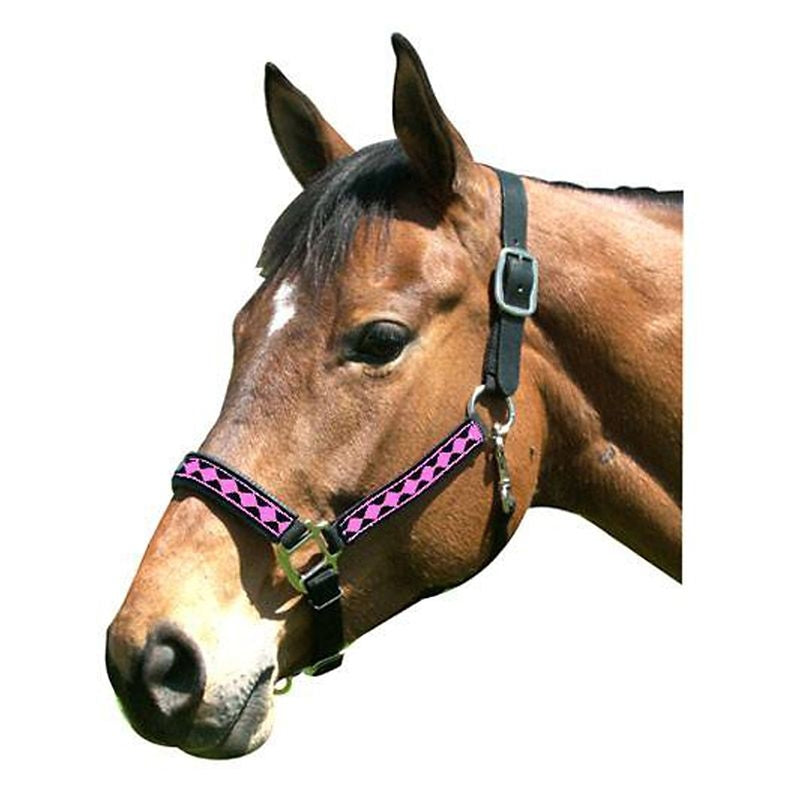 Leather Crown Diamond Pattern Halter