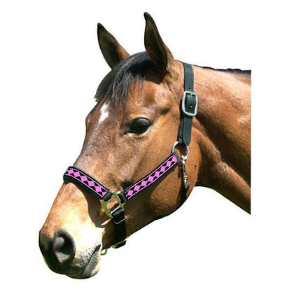 Leather Crown Diamond Pattern Halter