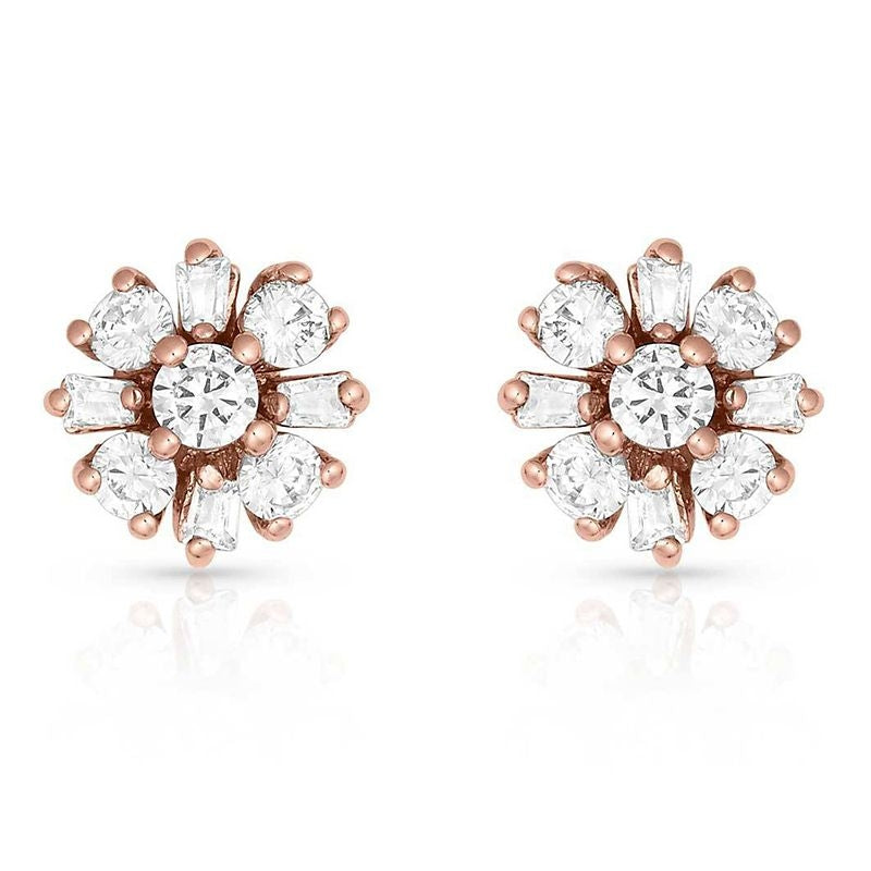 Montana Silversmiths Rose Flower Earrings
