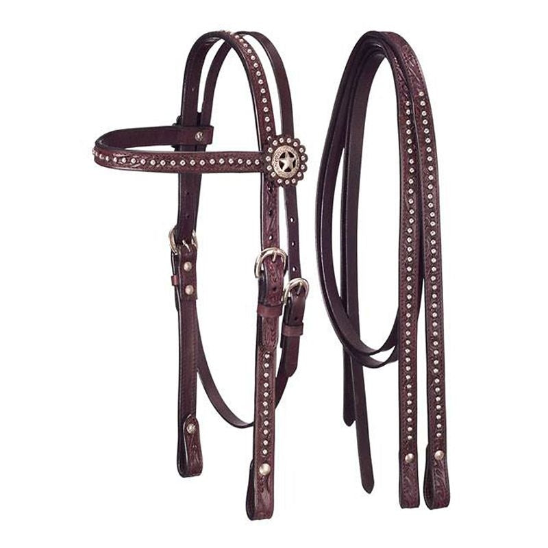 King Series Silver Dots Mini Headstall