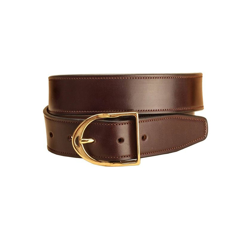 Tory Leather 1-1/2" Black Belt with Stirrup Buckle
