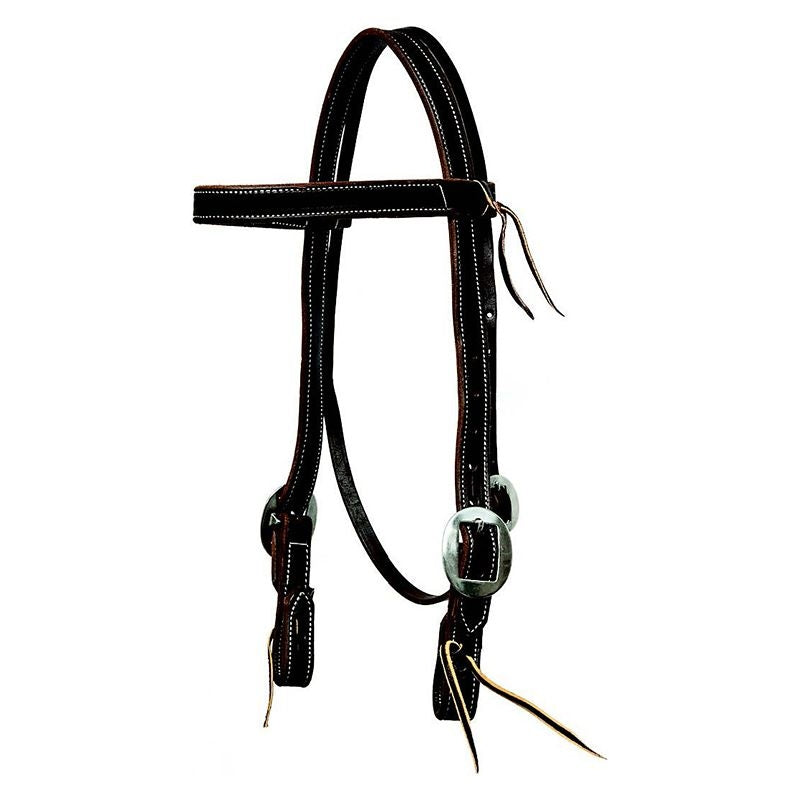 Mustang Dbl Stitch Oil Harness Browband