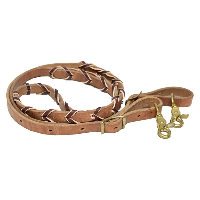 Mustang Harness Leather Barrel Rein