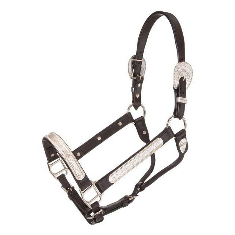 Tough1 Berry Edge/Feather Silver Show Halter