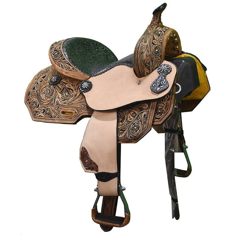 Silver Royal Youth Onyx Barrel Saddle