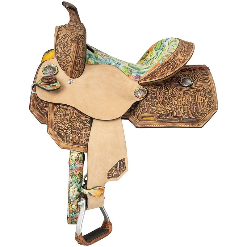 Silver Royal Youth Cactus Barrel Saddle