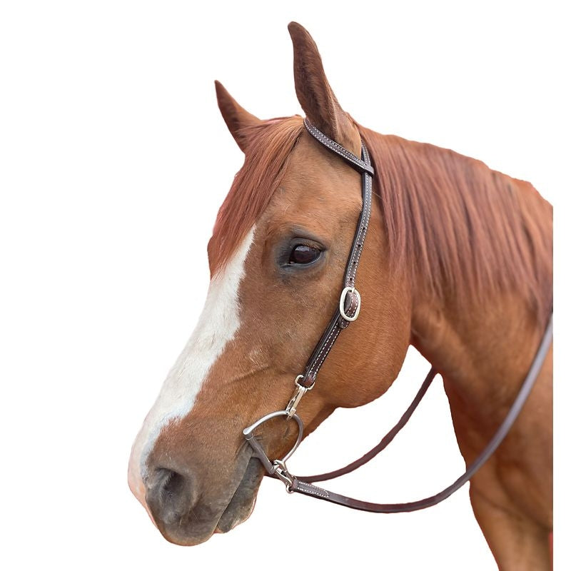 Tory Dark Harness One Ear Headstall with Snaps