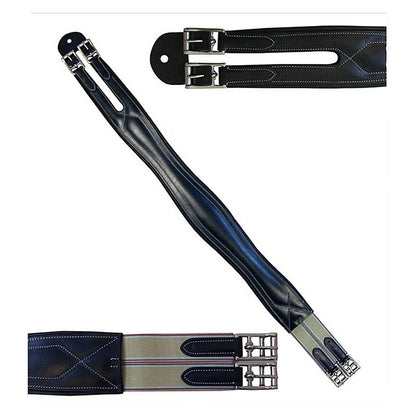 Exselle Elite Black Overlay Padded Shaped Girth