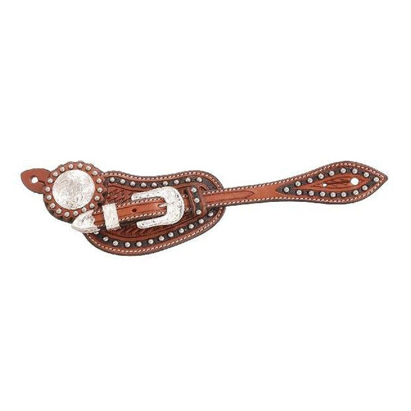 Tough1 Mens Two Tone Spur Straps w. Silver