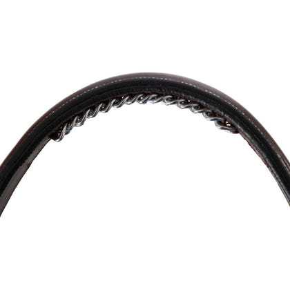 Huntley Equestrian Fancy Stitched Chain Noseband