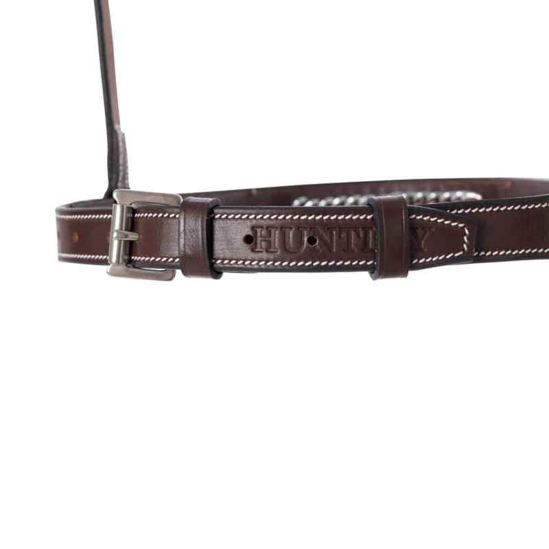 Huntley Equestrian Fancy Stitched Chain Noseband