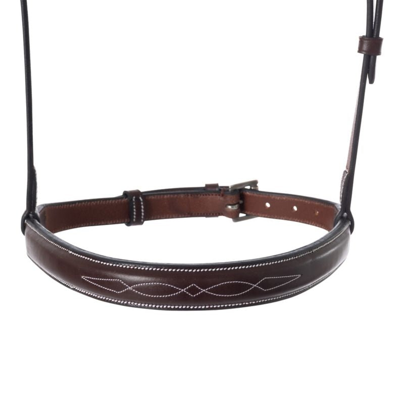 Huntley Equestrian Fancy Stitched Chain Noseband