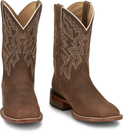 Justin Mens Guy Square Toe Boots