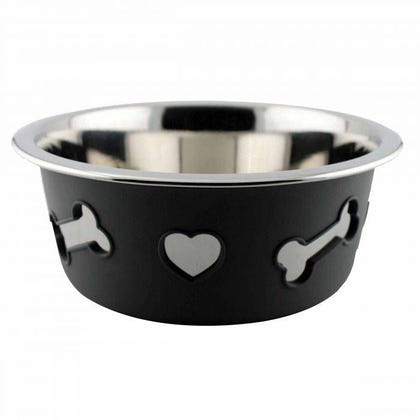 Weatherbeeta Non-Slip SS Silicone Bone Dog Bowl
