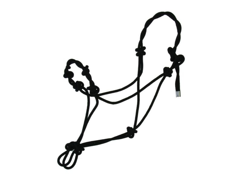 Basic Twisted Rope Halter Black