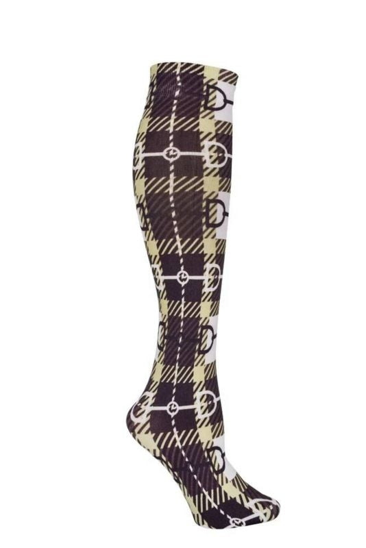 AWST Intl Ladies Snaffle Bit Plaid Socks
