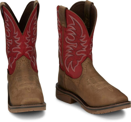 Justin Mens Wolfe 11" Waterproof Nano Comp Toe Boots