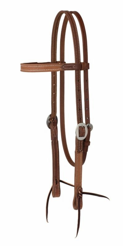 Weaver Rough Out Oiled Brow Band Headstall