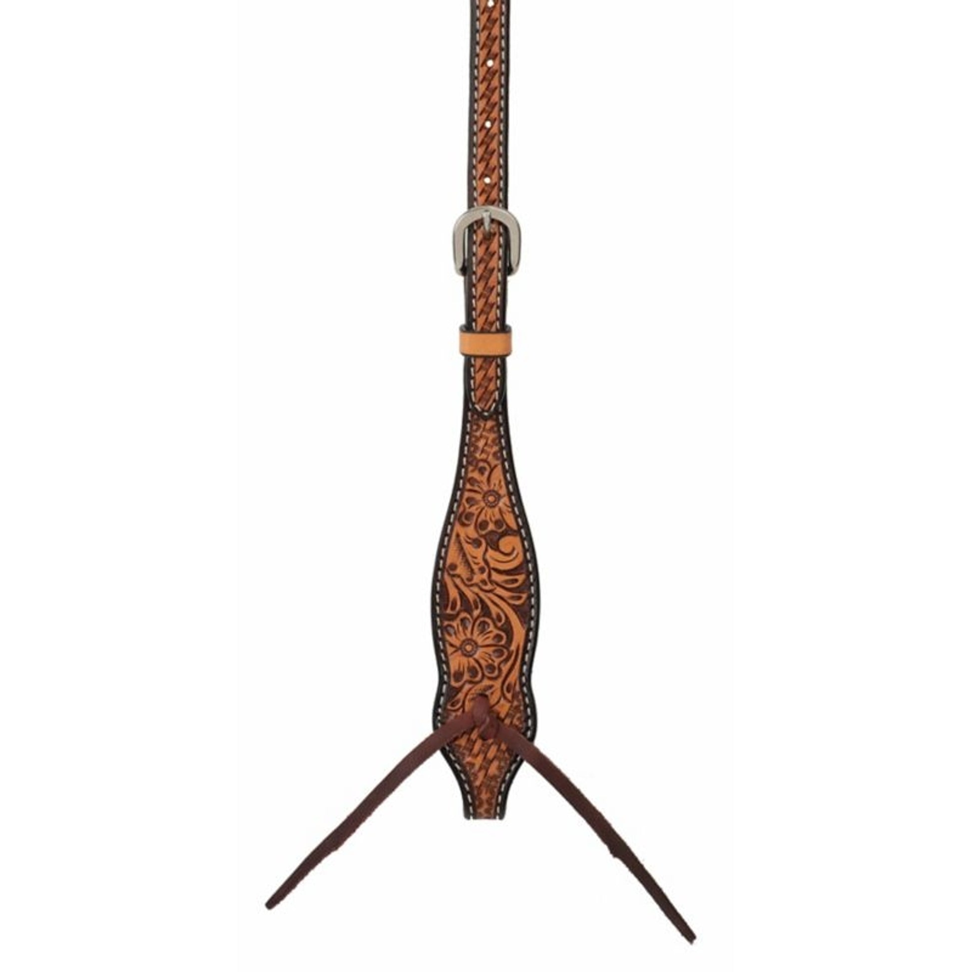 Weaver Floral Tooled Sliding Ear Headstall