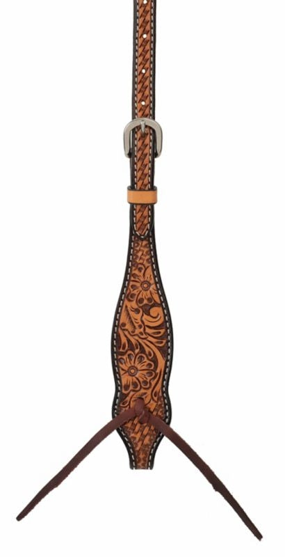 Weaver Floral Tooled Sliding Ear Headstall