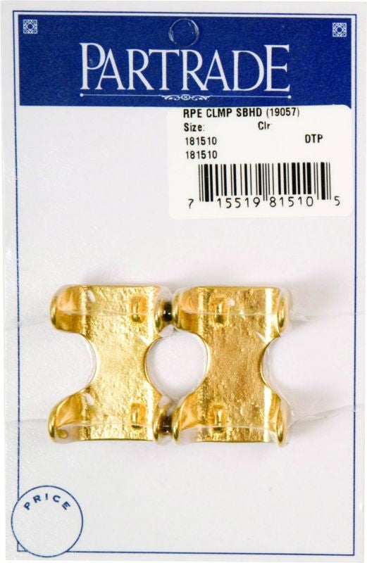 Metalab Rope Clamp Solid Brass Heavy Duty 2 Pack