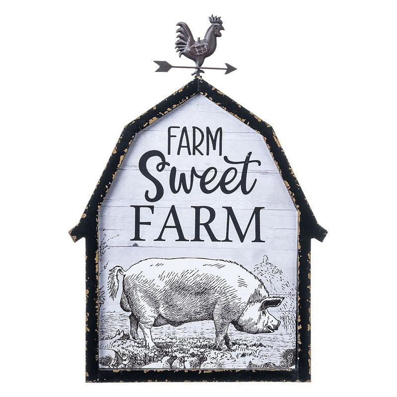Gift Corral Wood Barn Pig Sign