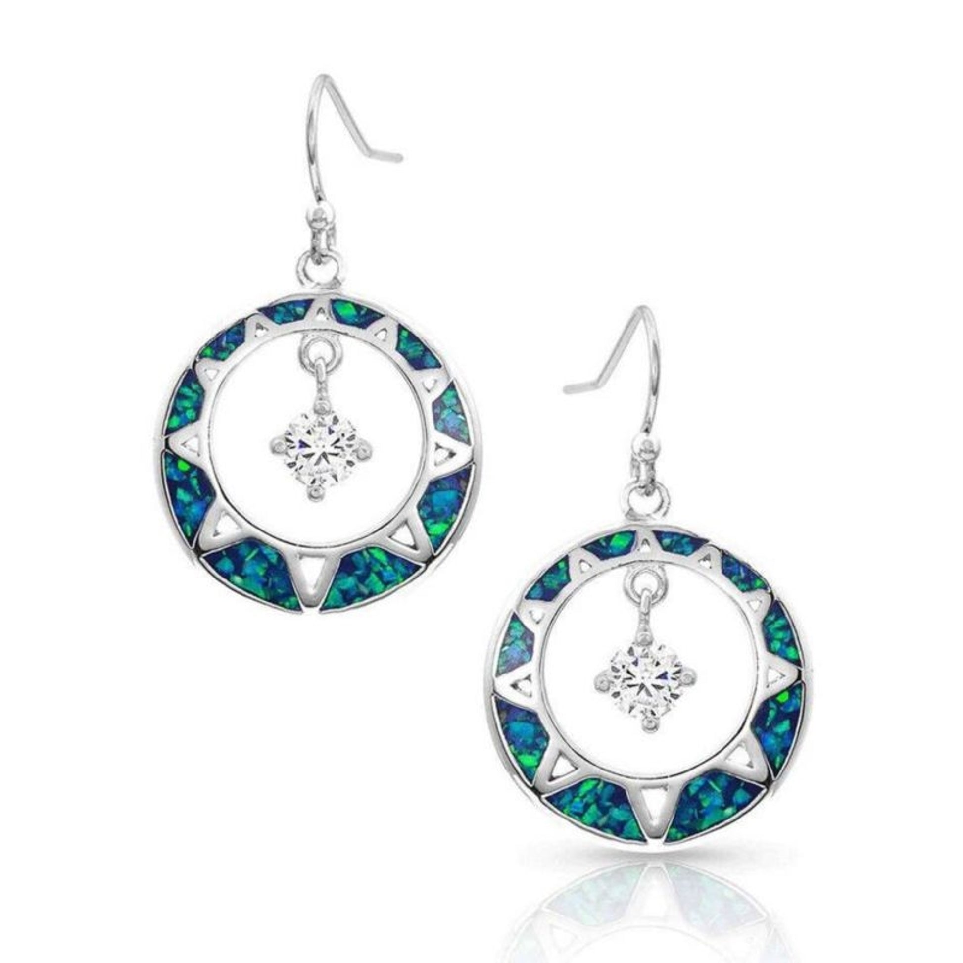 Montana Silversmiths Aztec Opal Sun Earrings