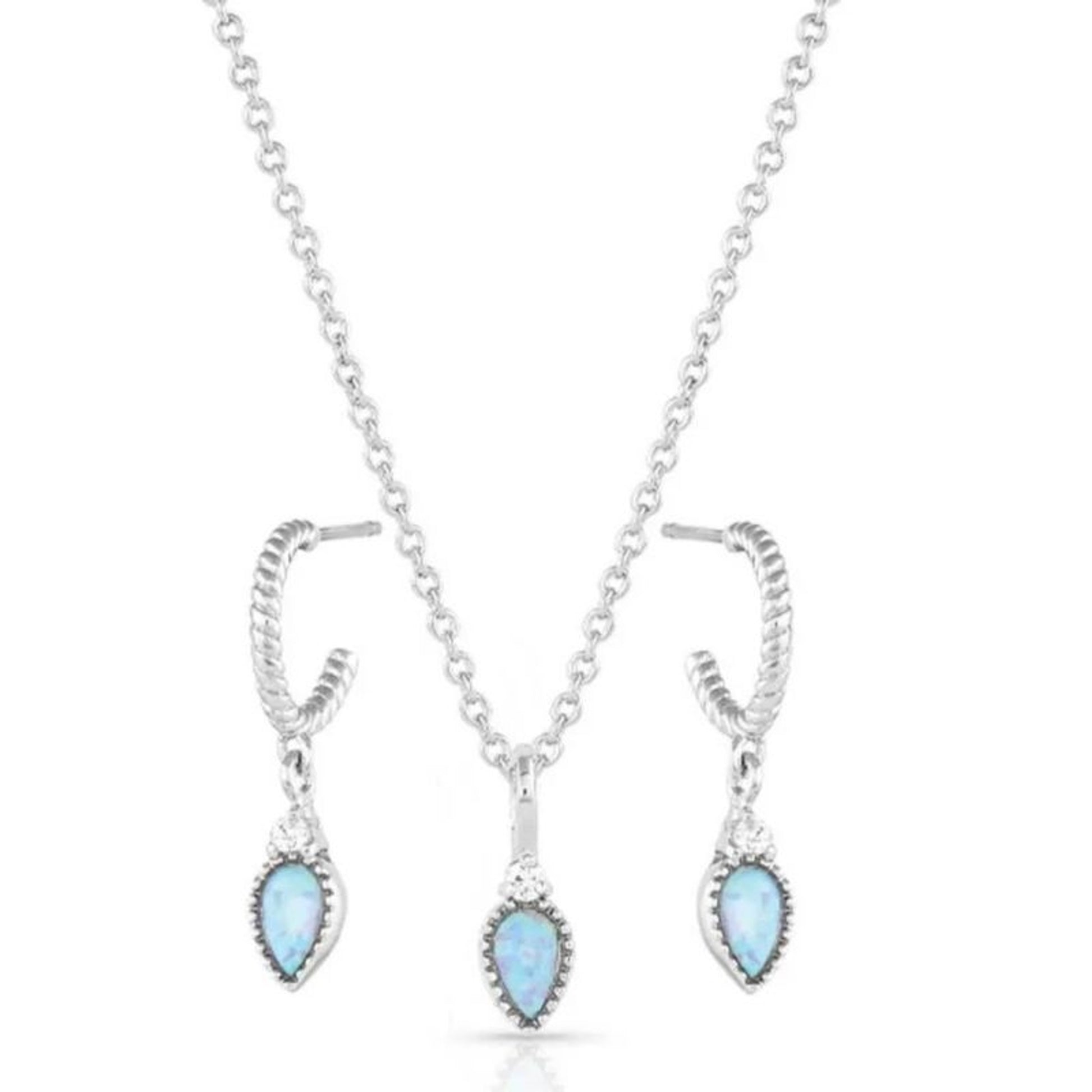 Montana Silversmiths Petite Charm Opal Jewelry Set
