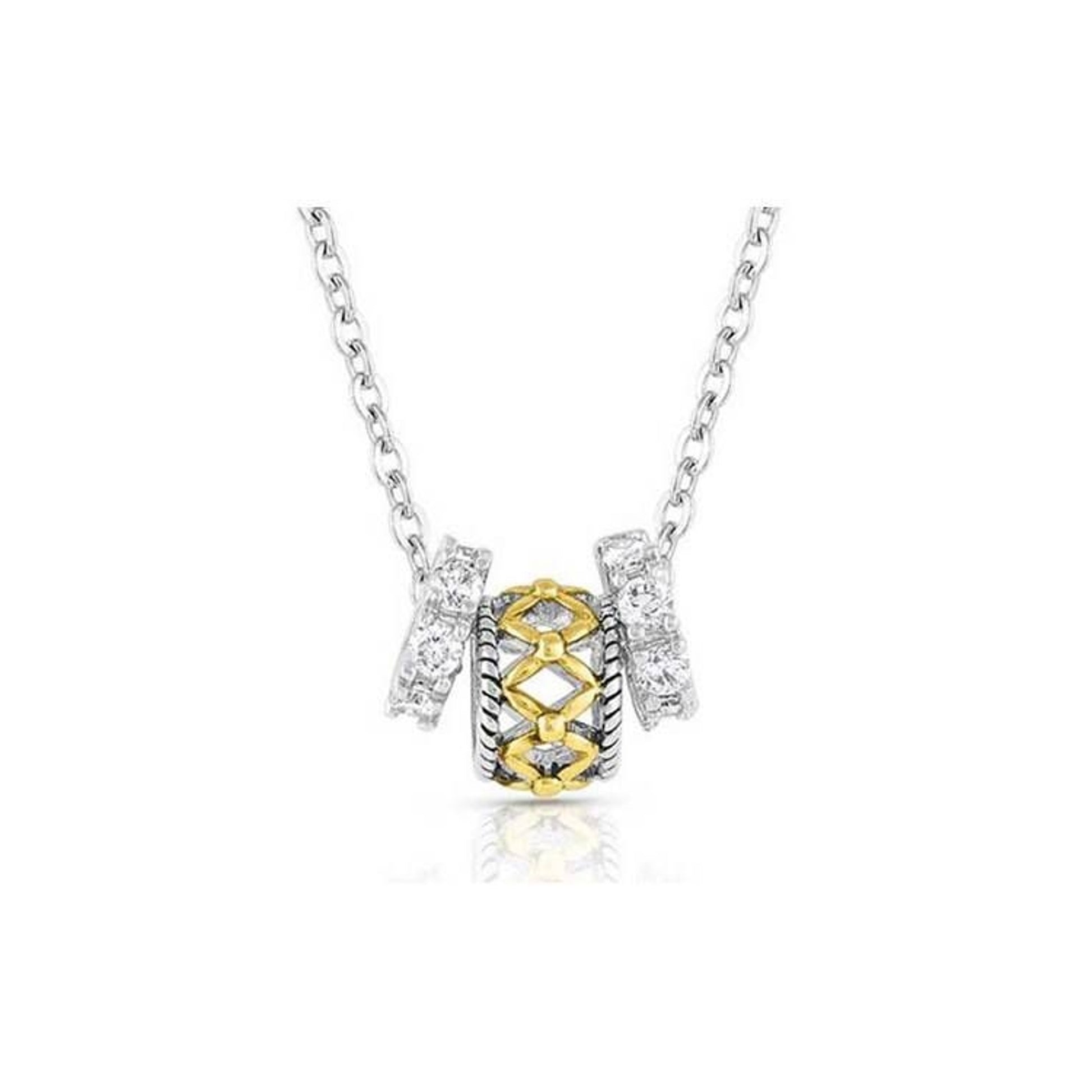 Montana Silversmiths Gold Woven Ring Necklace