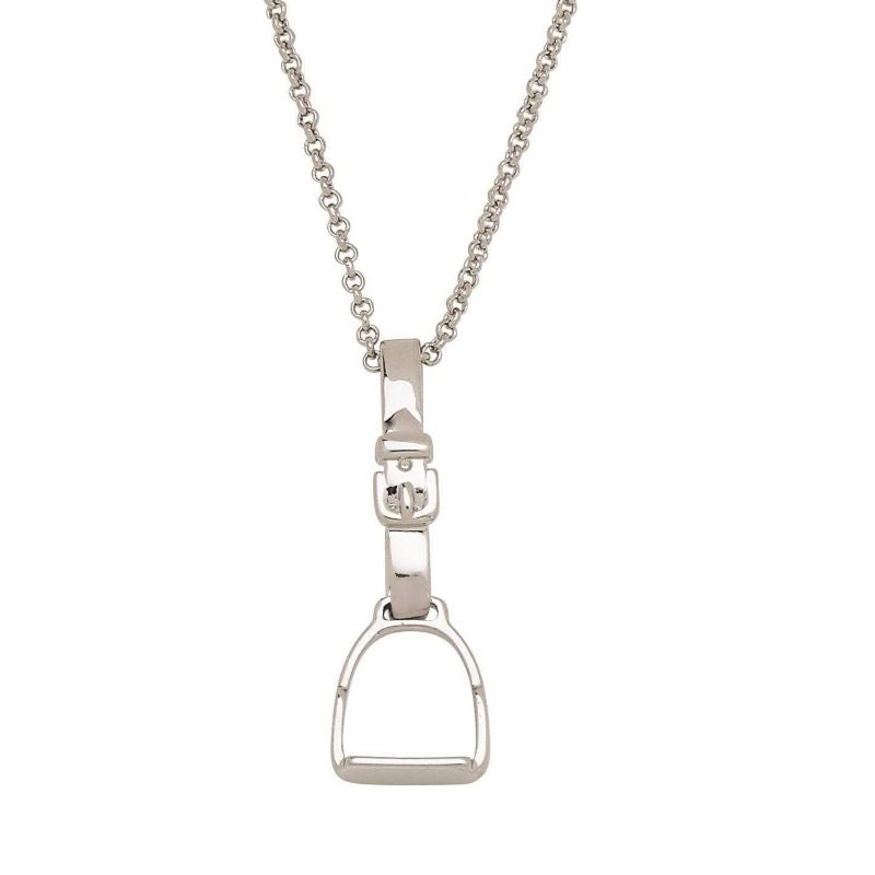 Awst Intftl Rhodium English Stirrup Necklace