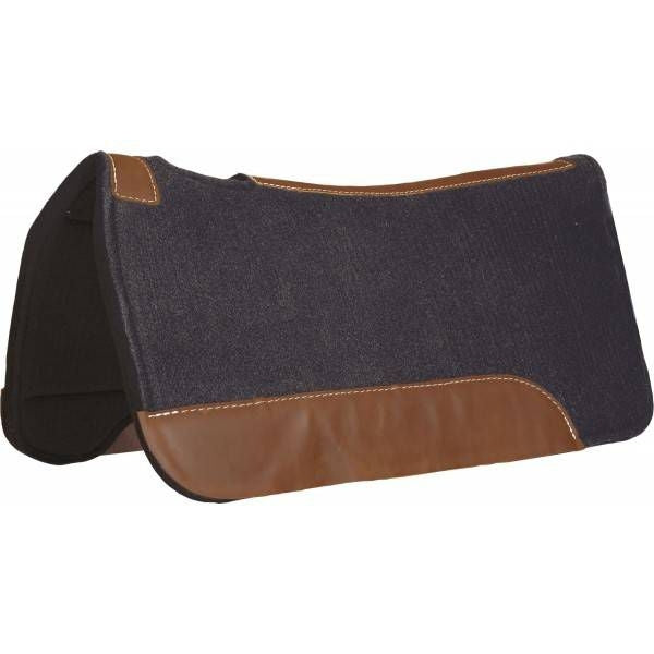 Mustang Blue Horse Contoured Felt Pad Black