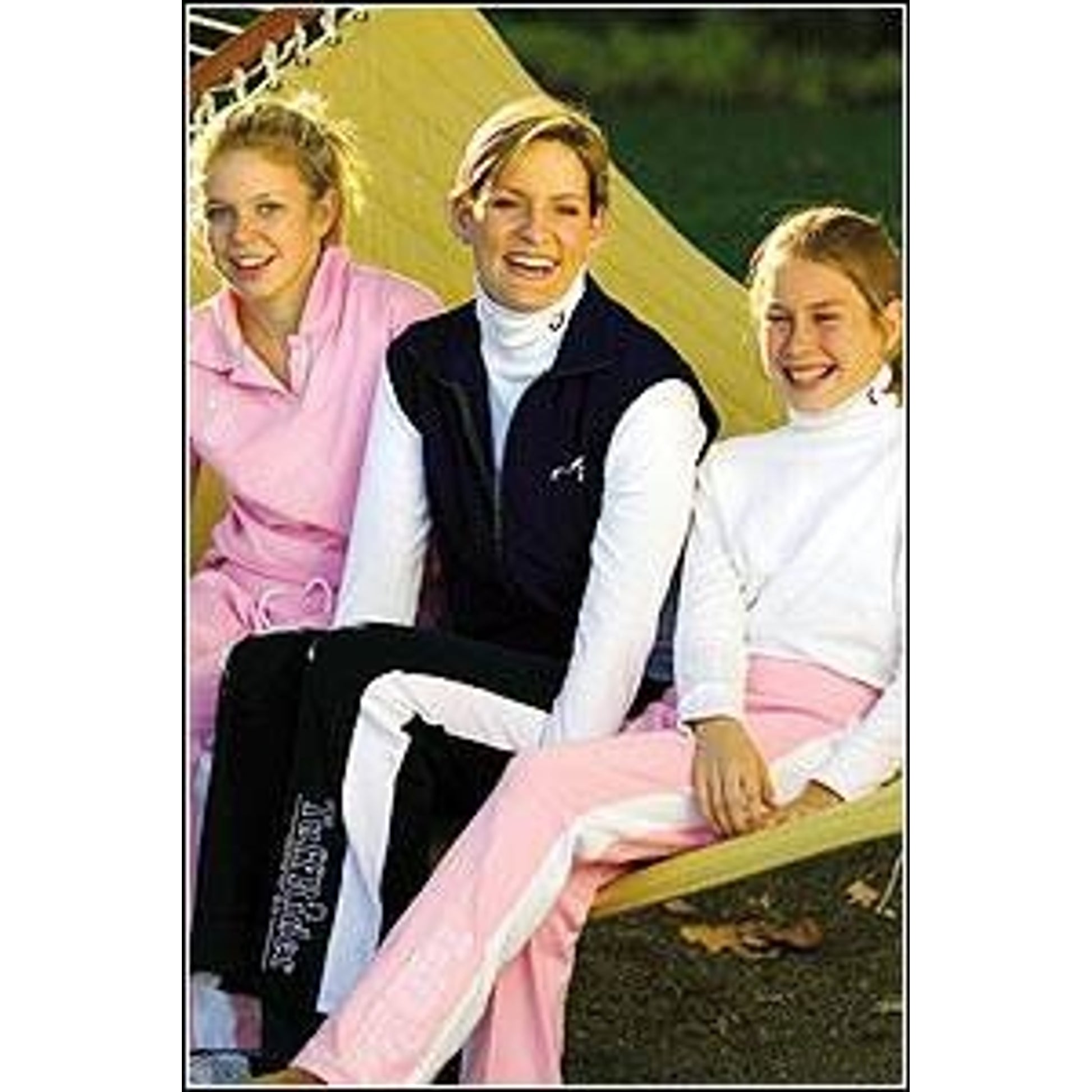 Tuffrider Cotton Lounge Pants Pink/White Xl Ladies