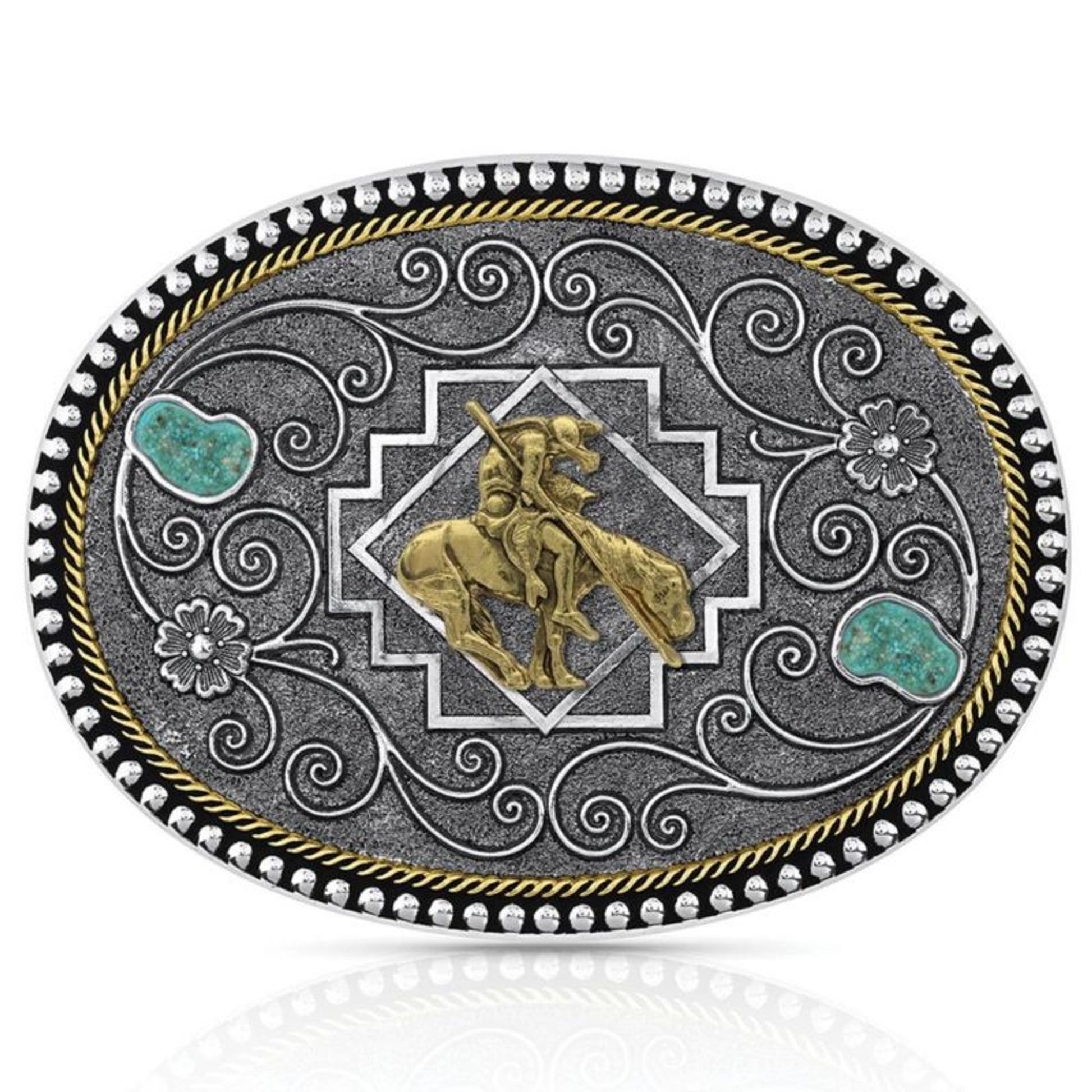 Montana Silversmiths Country Roads Turq Buckle
