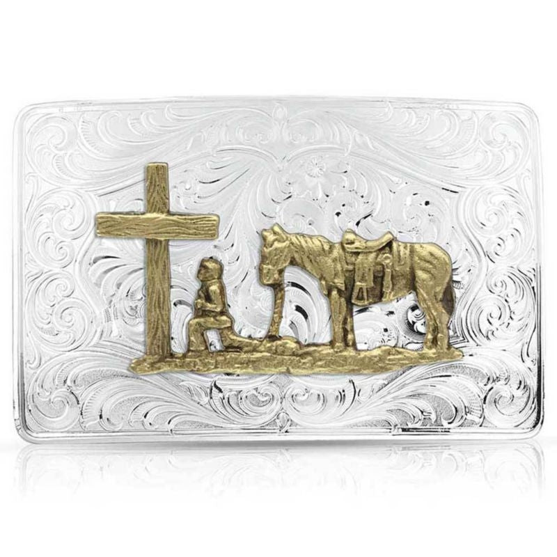 Montana Silversmiths West Christian Cowboy Buckle