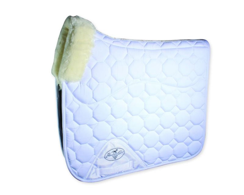 Pros Choice Dressage Pad With Fleece White