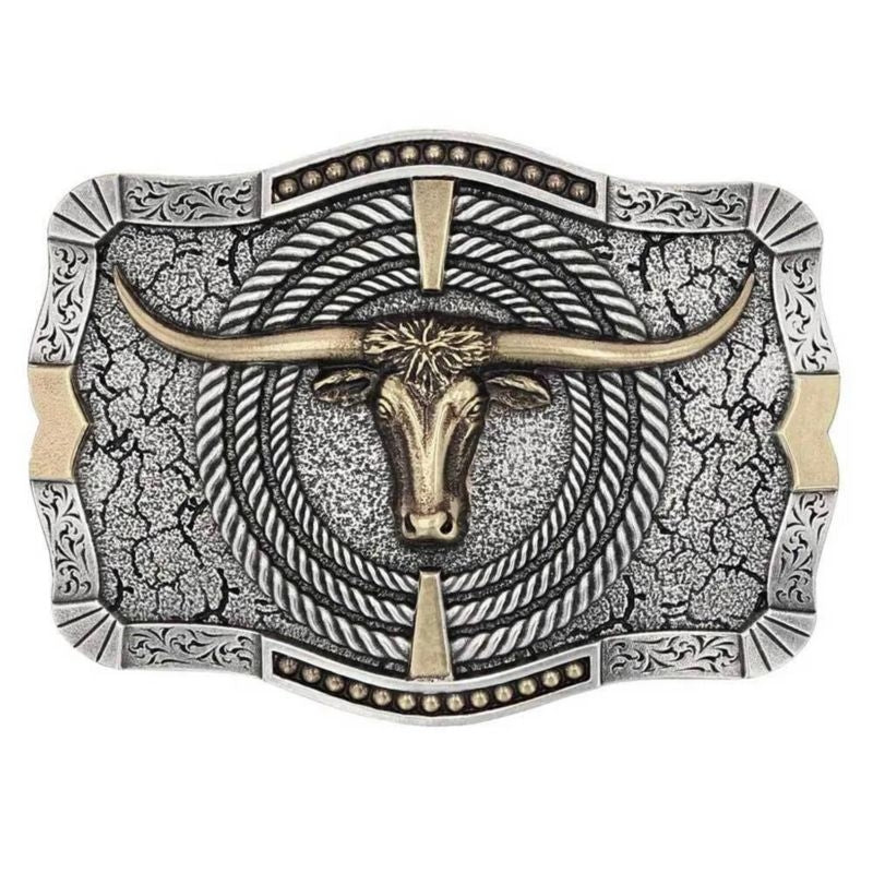 Montana Silversmiths Ropin Ready Longhorn Buckle
