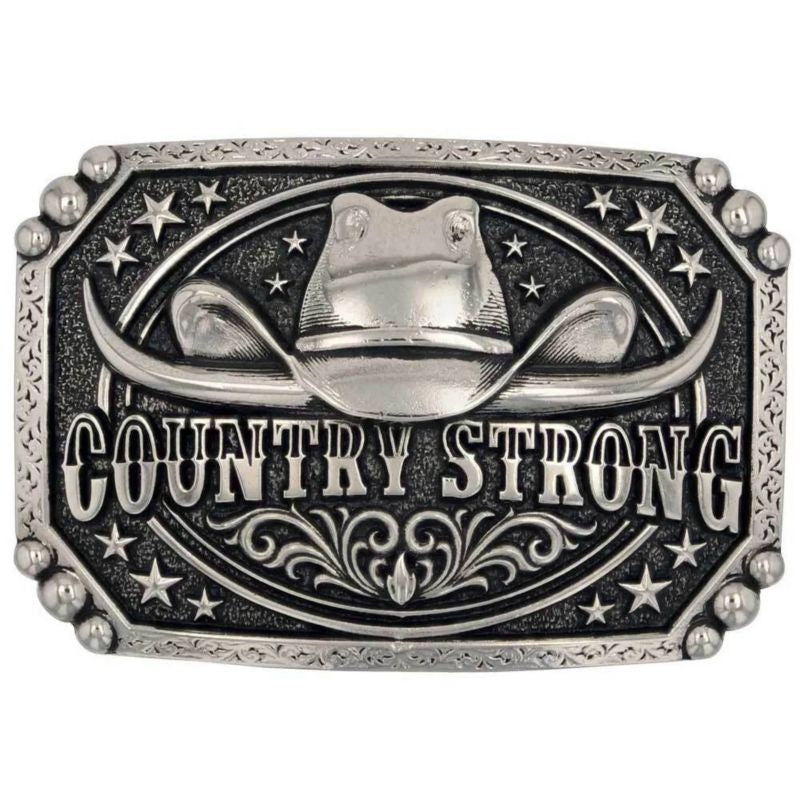 Montana Silversmiths Country Strong Buckle Silver