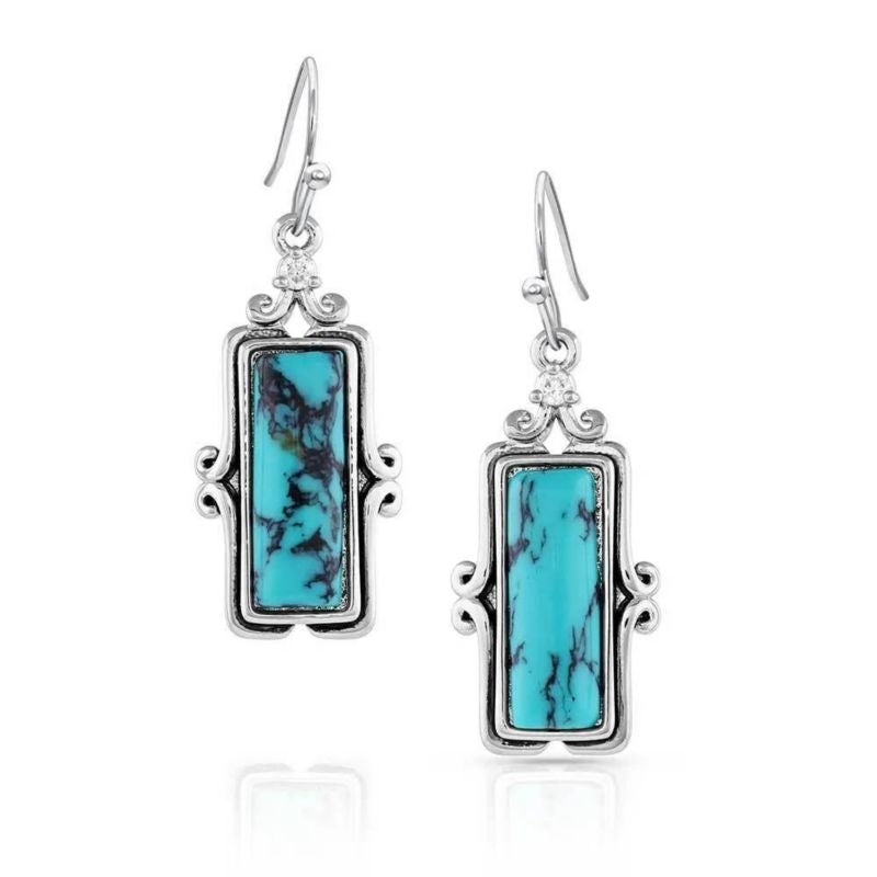 Montana Silversmiths Looking Glass Turq Earrings