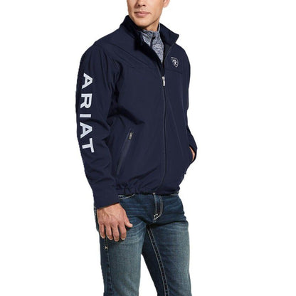 Mens New Team Softshell Jacket Navy