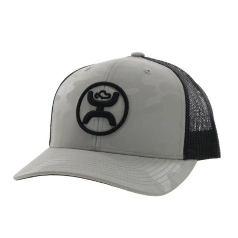 Hooey O Classic 6 Panel Trucker Hat Grey Camo