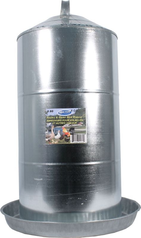 Galvanized Poultry Fountain 2 Gallon