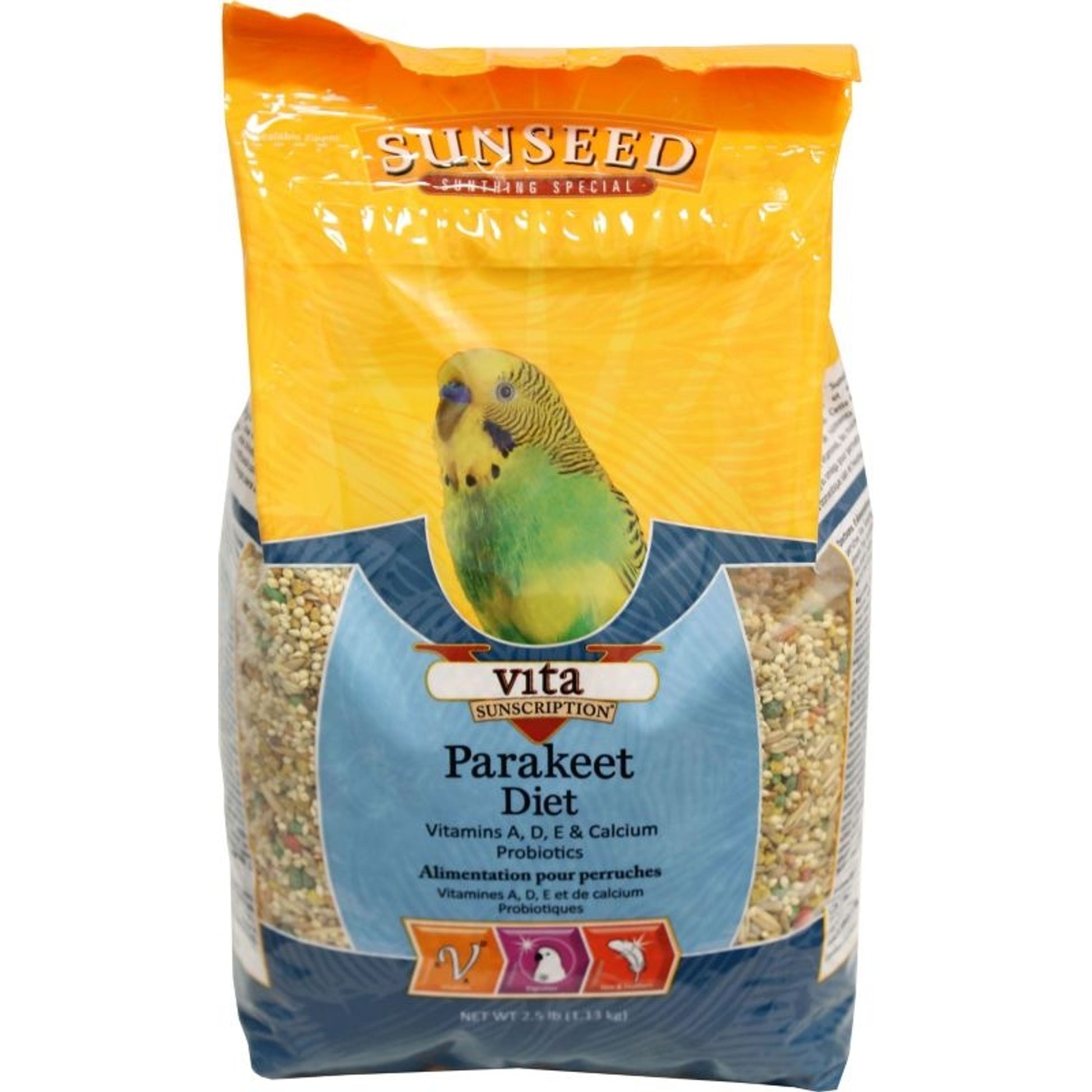 Sun Seed Vita Parakeet Bird Food 25lb