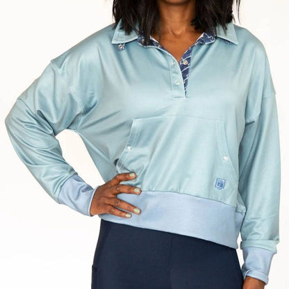 Romfh Ladies Crop Mock LS Shirt