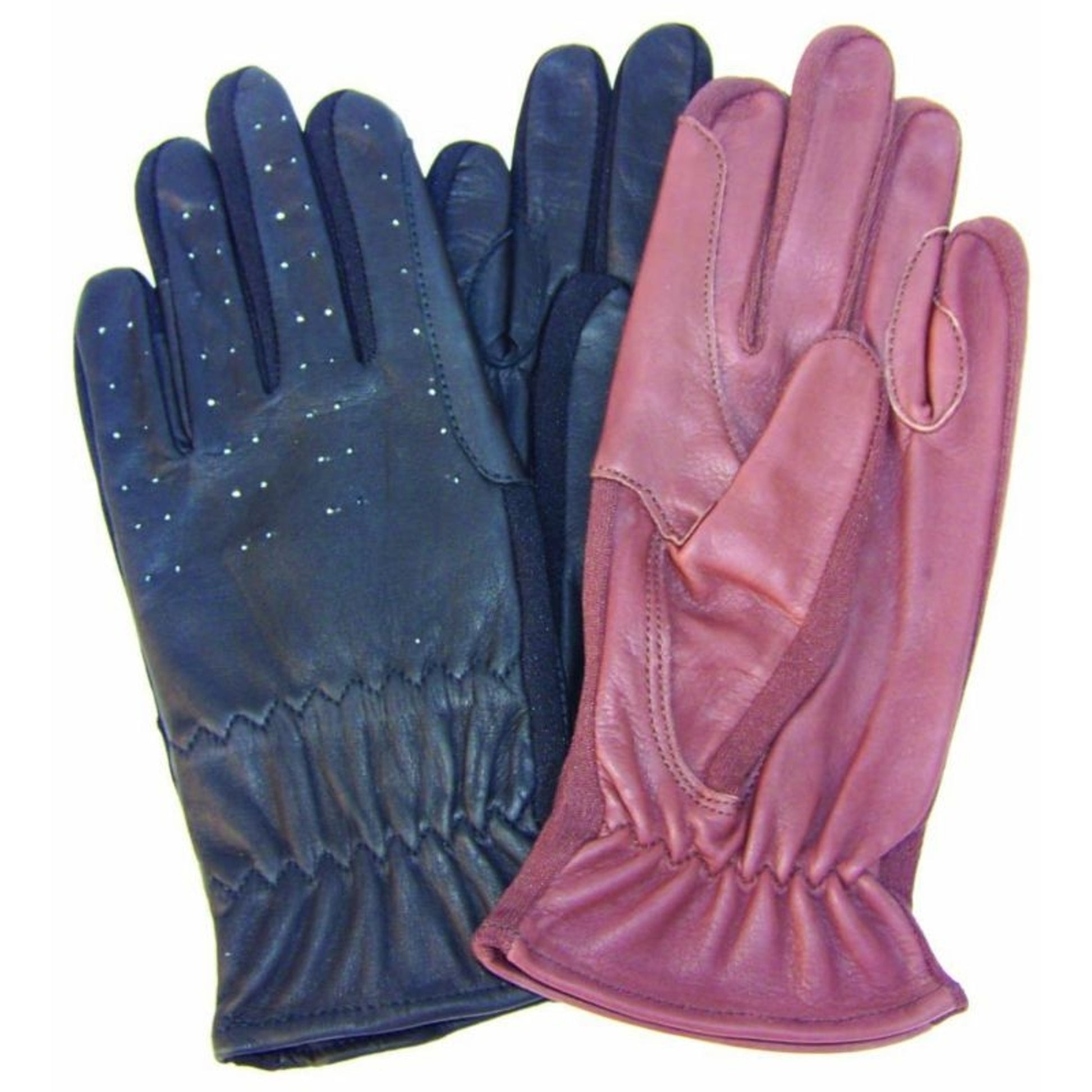 Mens Leather Show Gloves Large Black
