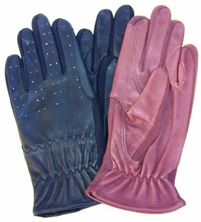 Mens Leather Show Gloves Large Black