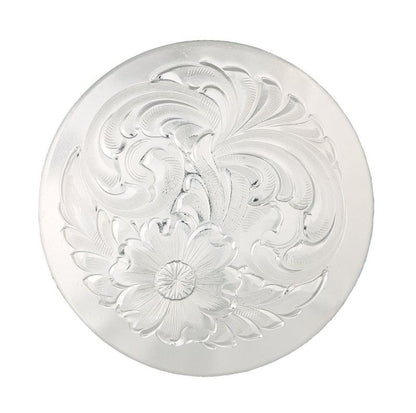 Clear Edge Silver Engraved Concho/Screw Back 1 Sil